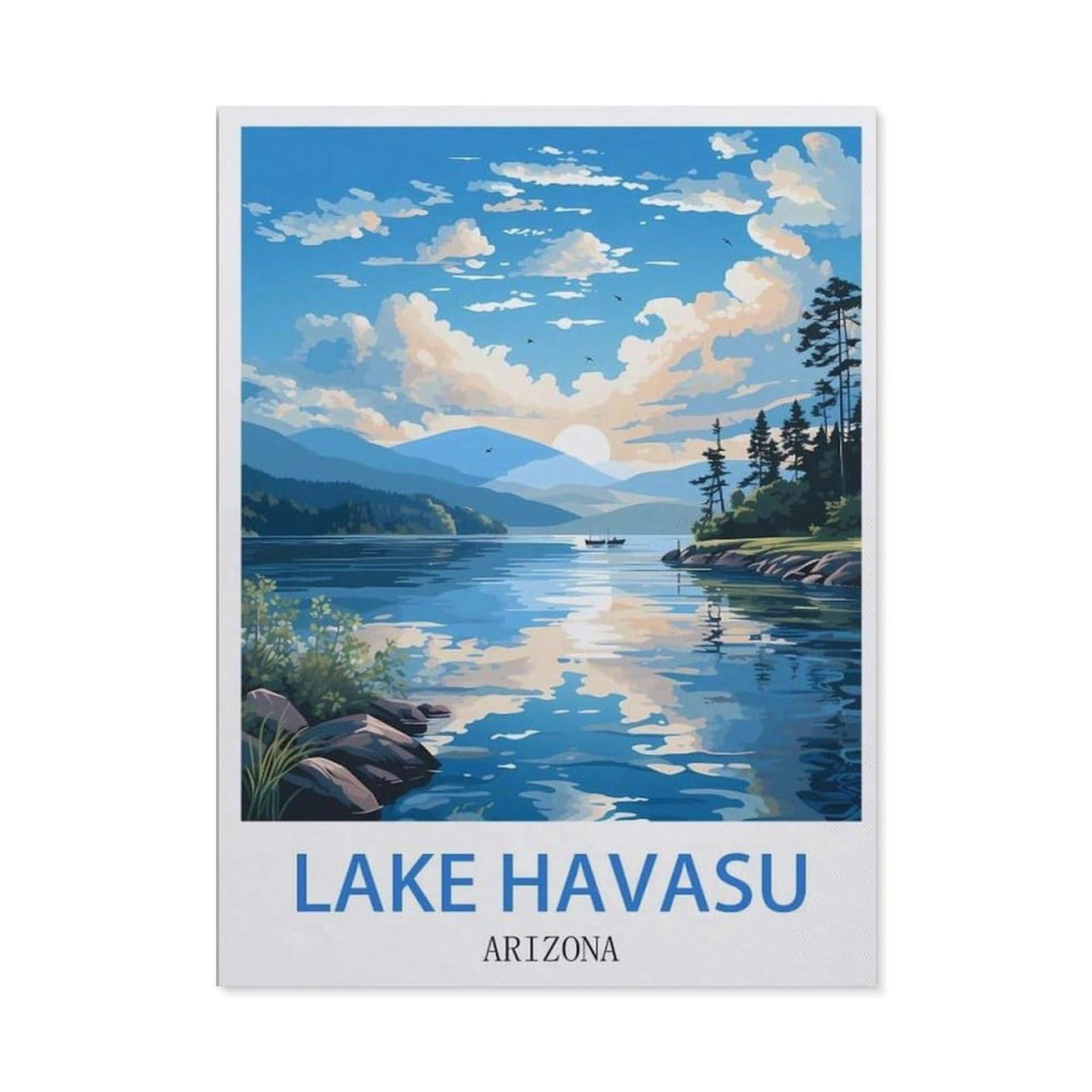 BEAYODKP 5D DIY Diamond Painting，Lake Havasu Arizona（50x60cm）