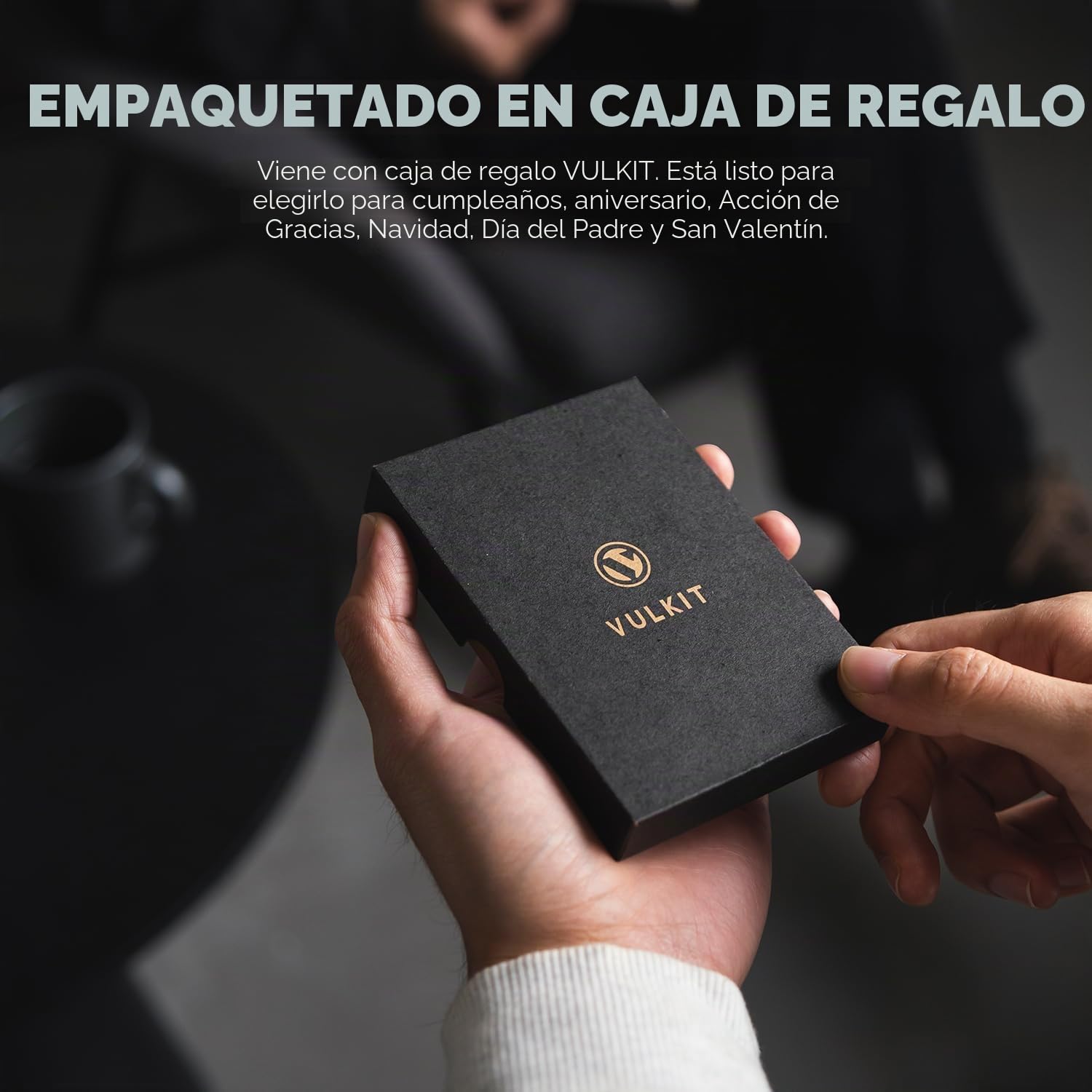 VULKIT Clip Magnético Delgado para Dinero Tarjetero de Cuero para Tarjetas de Crédito, Soporte para Billetes, Imán Fuerte para 15 Billetes Plegados