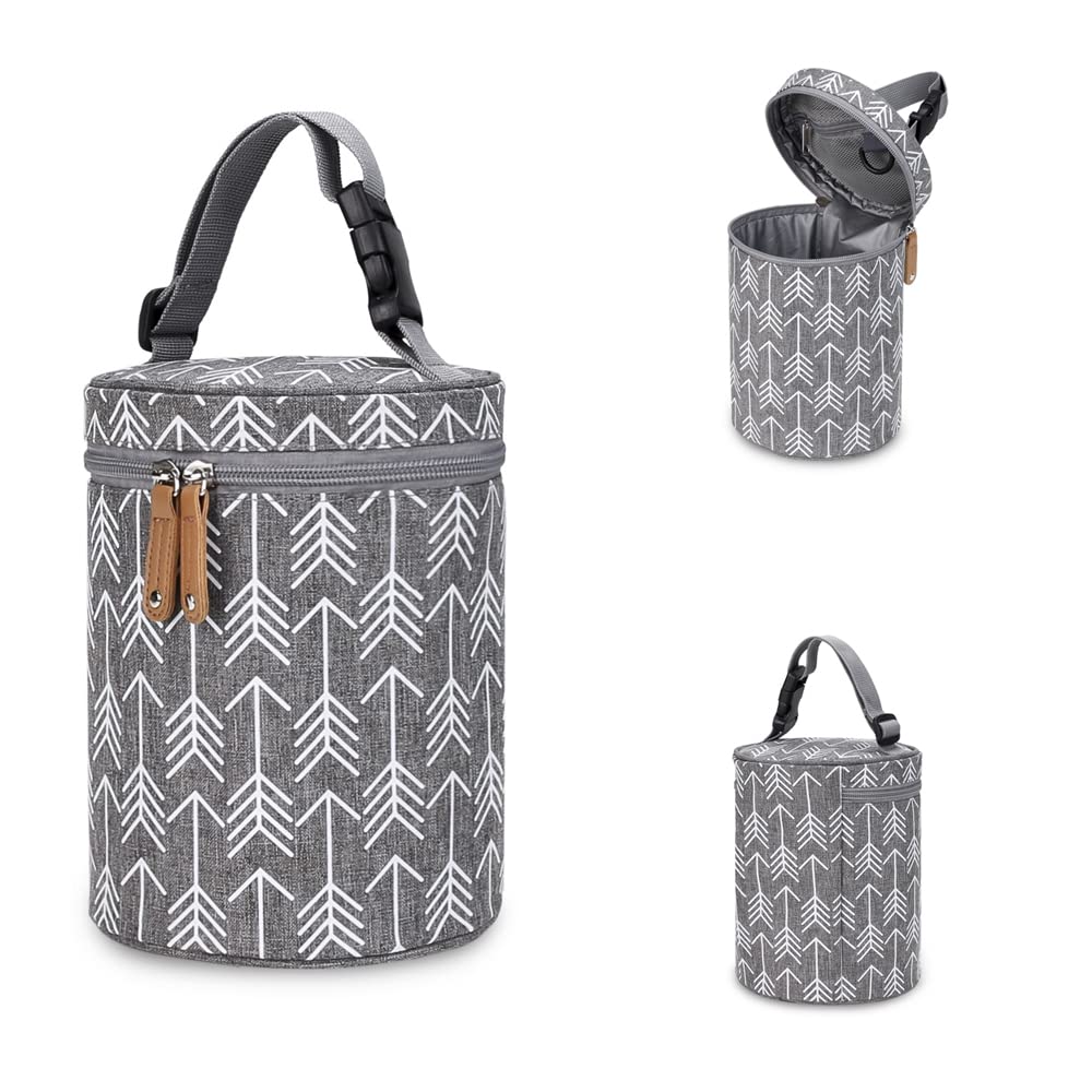 DZOZO Insulated Baby Bottle Bag - Portable Breastmilk Cooler and Thermal Carrier Tote for Storage and Transport