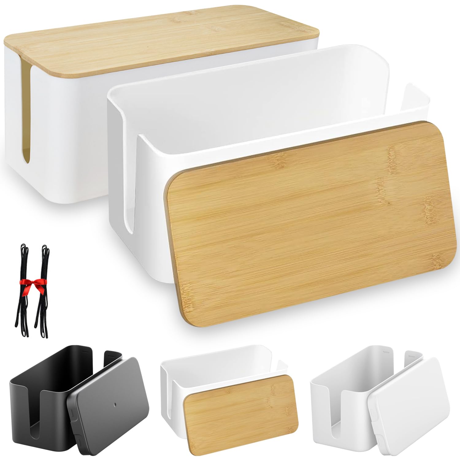 Caja Organizadora de Cables - Organizador Cables Escritorio - Organizador de Cables - Caja para Esconder Cables - Cable Box - Caja Cables Organizador