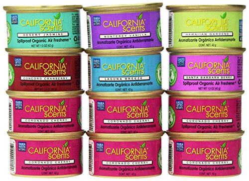 California Scents Can-12ct Mc Spillproof Organic Air Fresheners (Pack of 12)