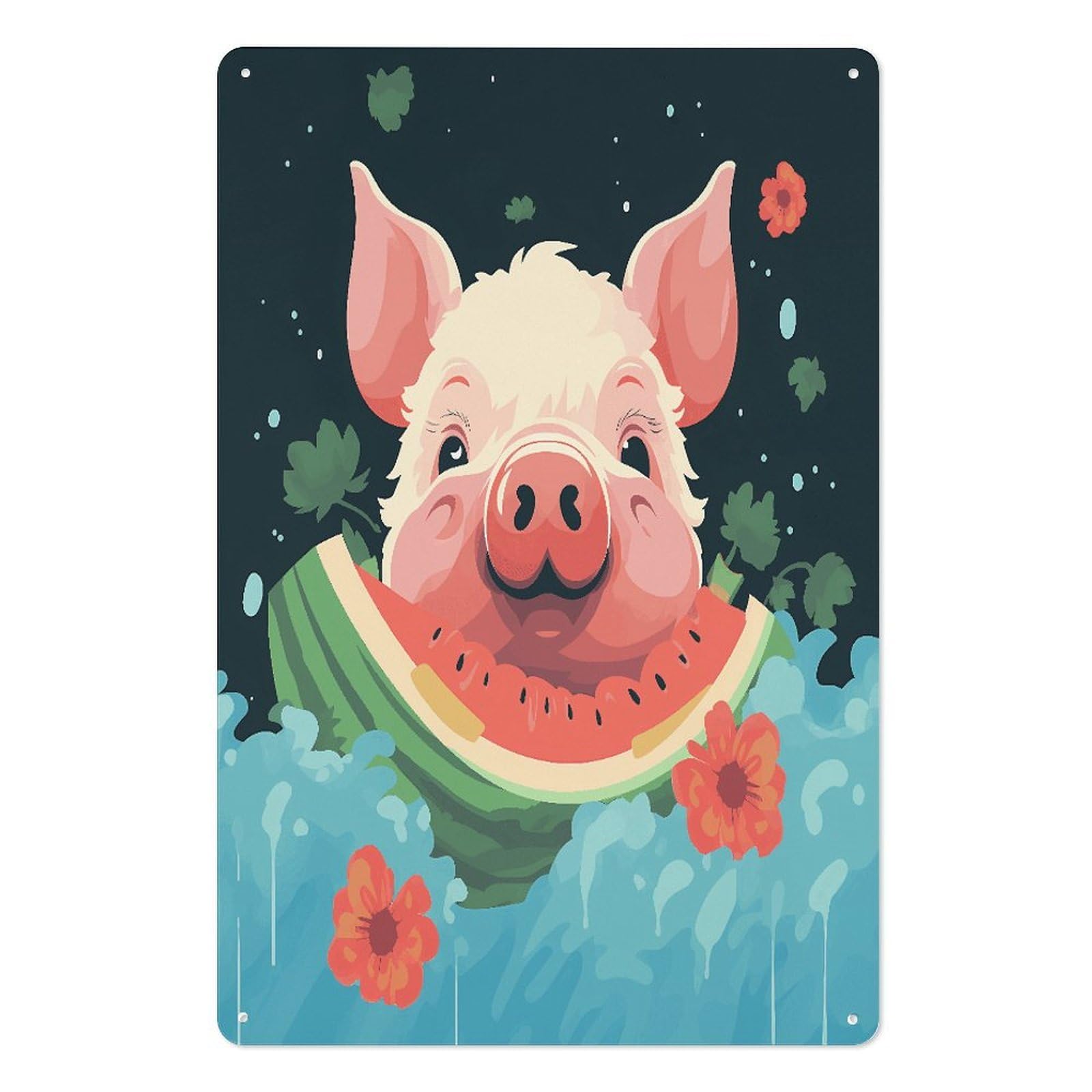 Adfgyerh Style Smiling (24) Tin Sign Hanging Art Prints,Wall Decor For Gifting And Party Decoration 7.9X11.8 Inch,Wall Art For Home Garden Greenhouse Living Room Bedroom Yard