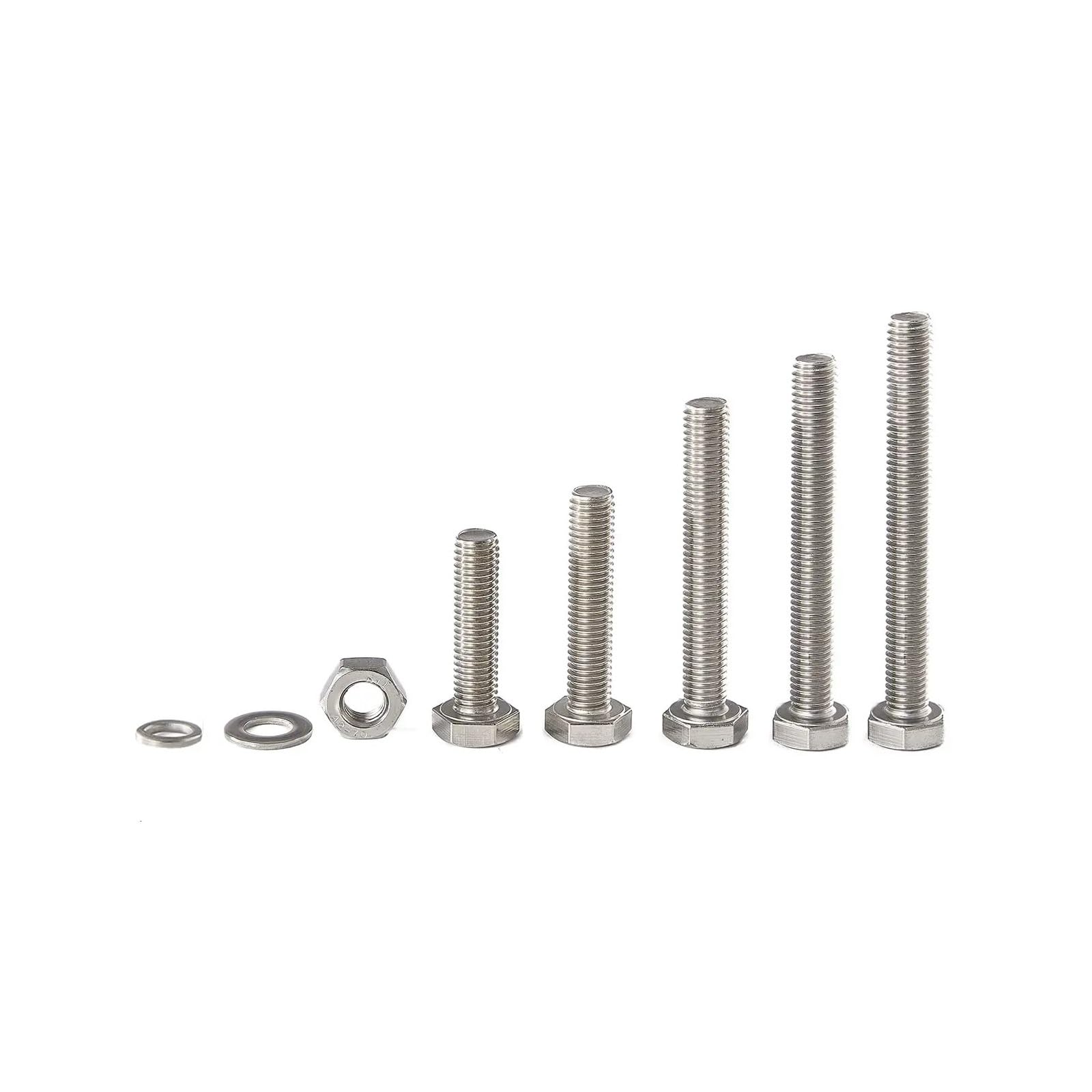 Pernos Hexagonales M4-M6 De 640 Piezas, Con Juego De Arandelas