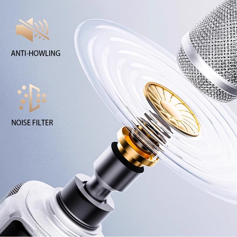 Professional Wireless Karaoke Microphone with Speaker and Soundcard, Karaoke Machine Featuring Surround Sound and Dynamic Pickup That Surpasses Ordinary Karaoke Microphones - Image 5