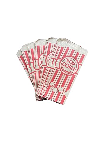 Bolsas de papel para palomitas de maíz para fiestas, carnavales, cines, 1 oz, papel kraft ecológico (12)