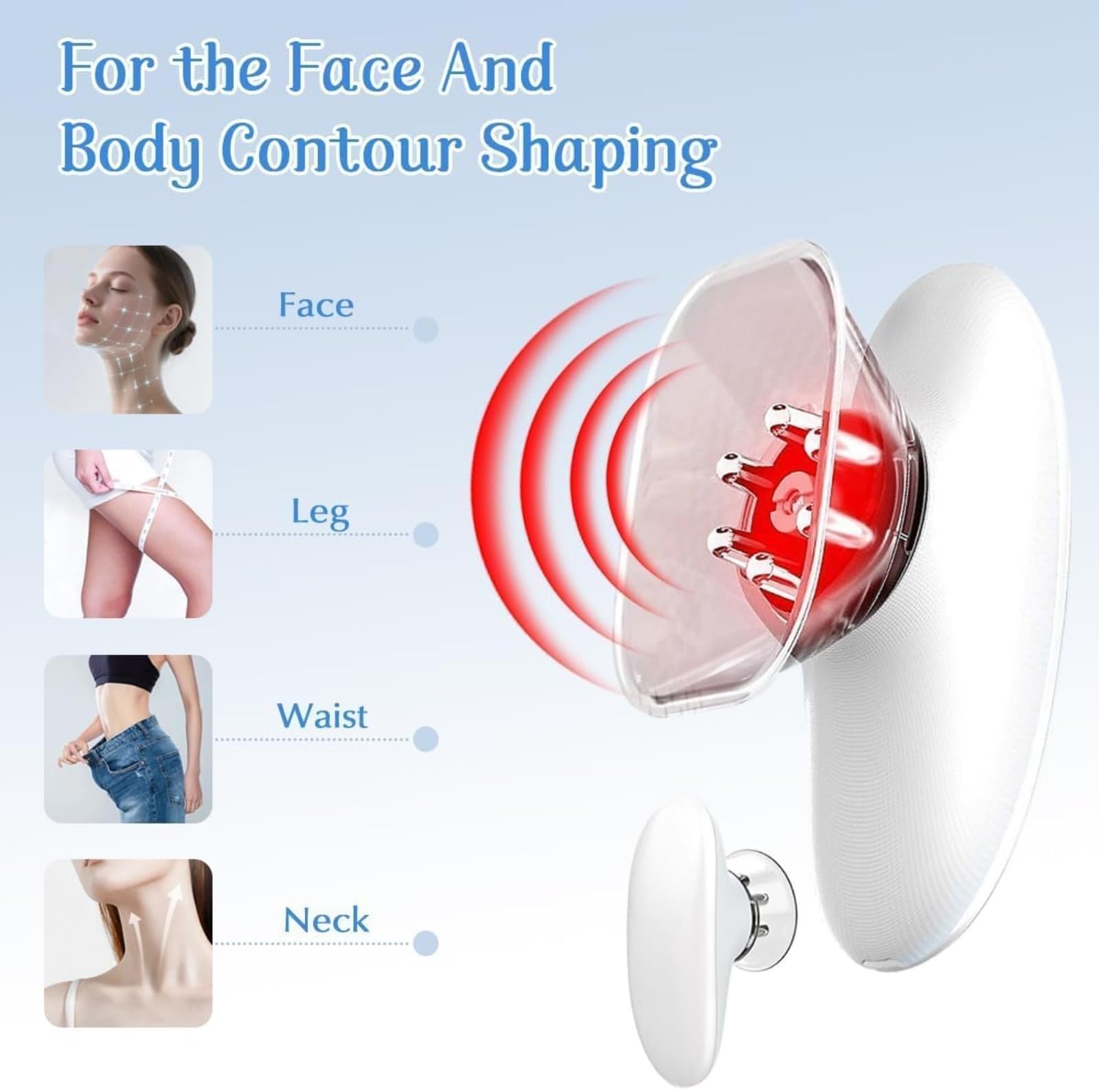 Sculpiflex Kit 2026 3 en 1 Dispositivo de Celulitis con Tecnología de Esculpir, Removedor de Grasa Eléctrico, Eliminación de Celulitis y Estrías para Cara, Vientre, Masajeador con Ventosas