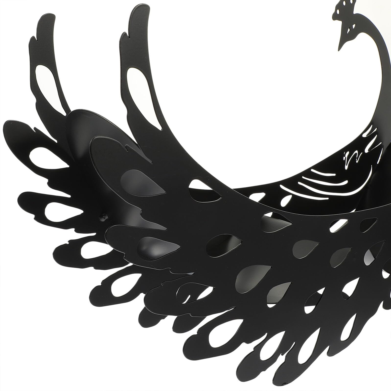 Porte-Papier Toilette à Pied Paon en Fer Noir Créatif