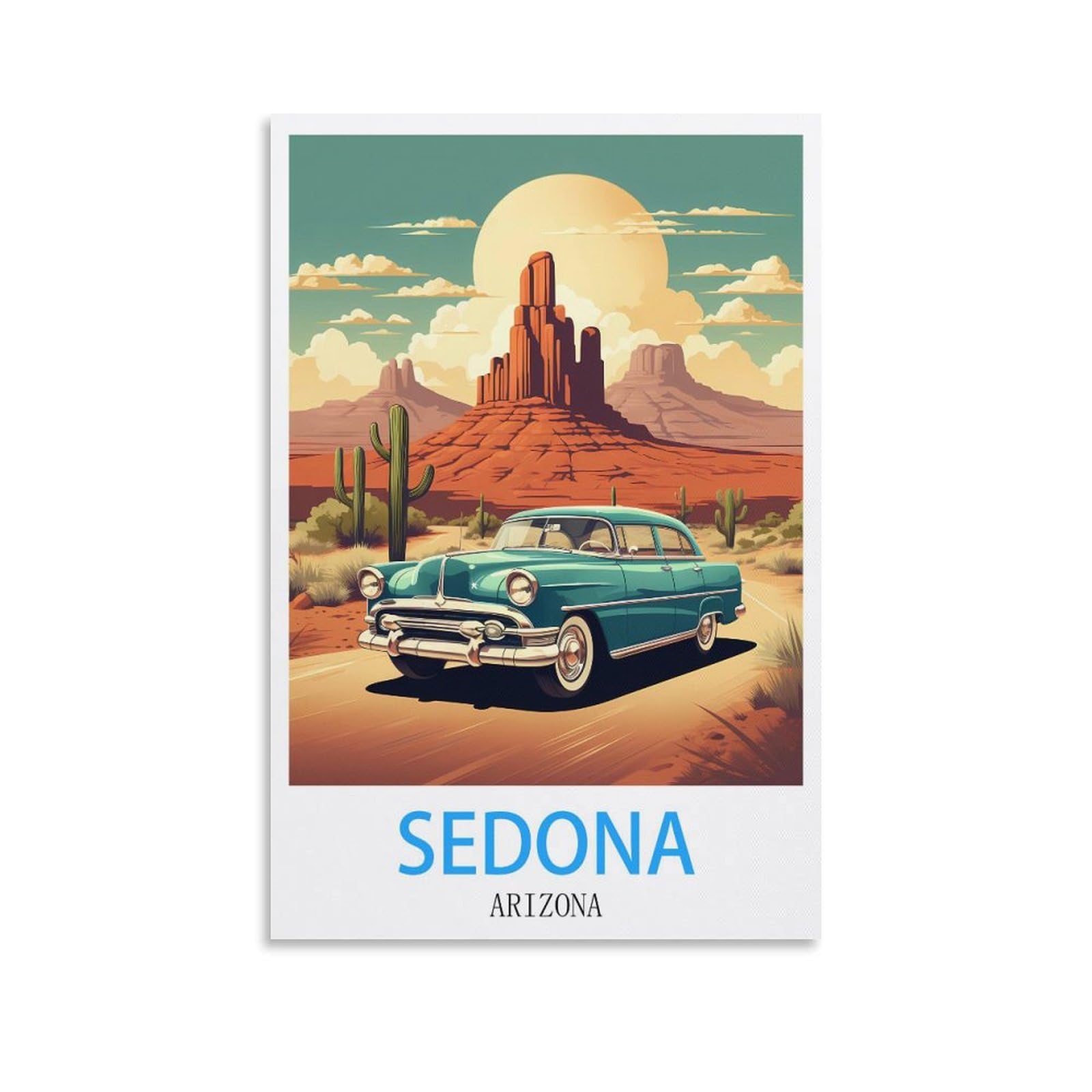 Metal Tin Sign,Sedona Arizona,Metal Tin Sign Metal Wall Plaque for Home Living Room Bedroom Bar Club Men Cave Wall Art Decor 20x30cm