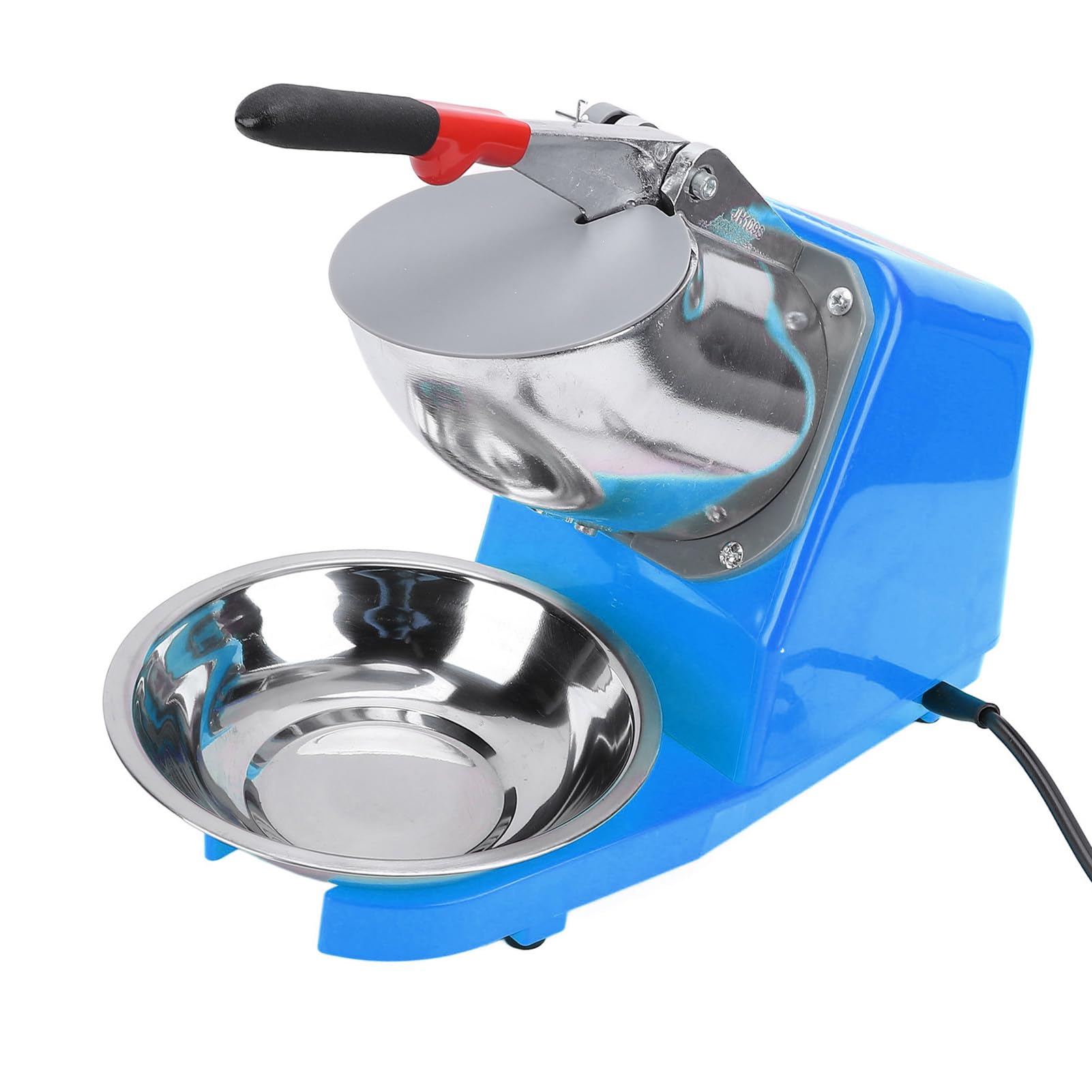 Fdit Tritaghiaccio Elettrico 380W, Lame in Acciaio Inox per e Ghiaccio Tritato, per Uso Domestico e Commerciale (BLUE)