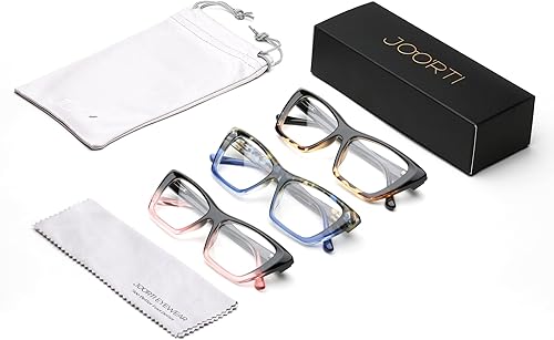 Miniatura 6 de JOO'RTI Paquete de 3 lentes de lectura con bloqueo de luz azul de ojo de gato para mujer, diseño elegante, moderno y lindo