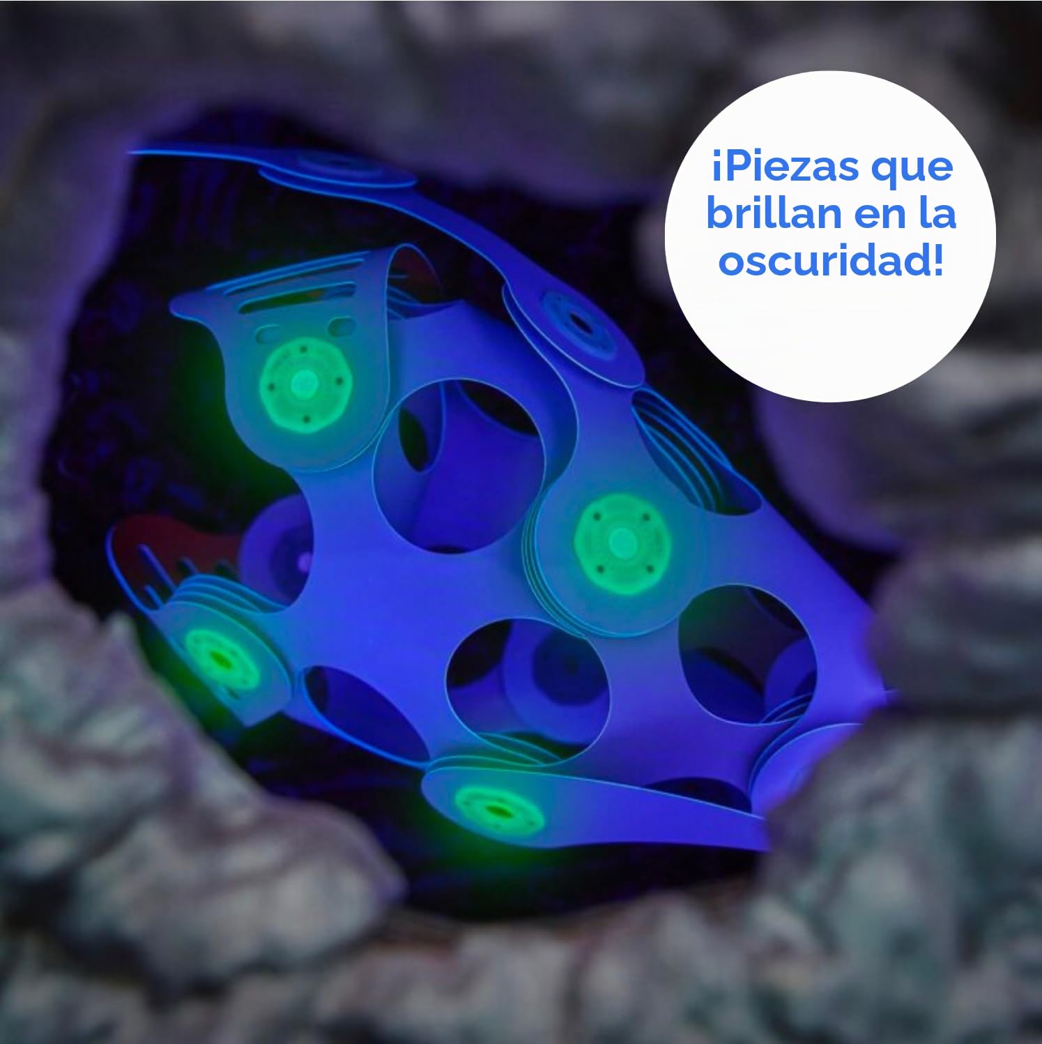 Clixo Ocean Creatures. Juguete magnético niños, Piezas Flexibles duraderas. Educativo, Brillo Oscuridad, Stem. Juego Viaje. 6+ Años. 24 Piezas