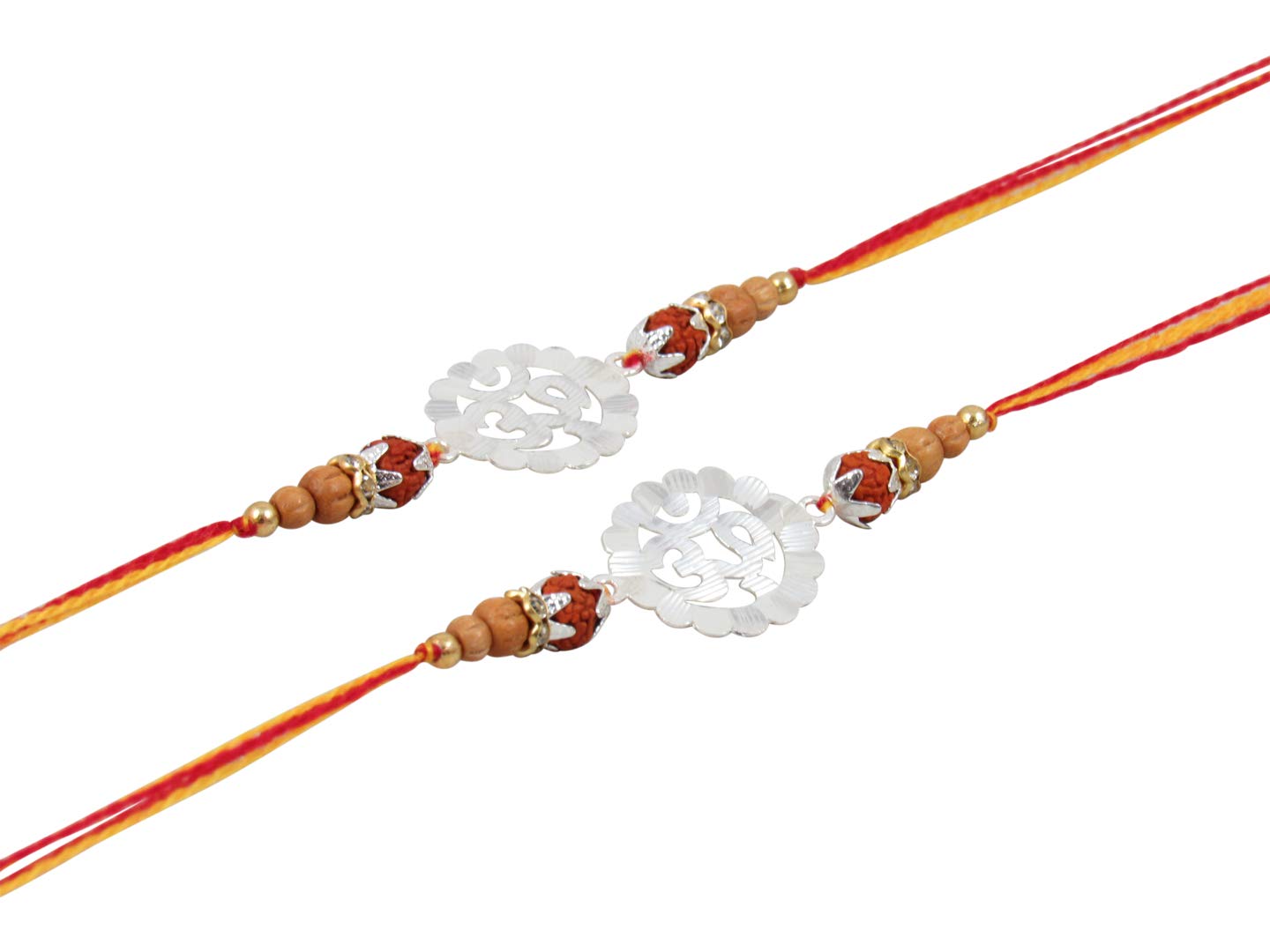 GoldGiftIdeas Boys Pure 999 Silver Nakshi OM Silver Rakhi for Brother with Golden Dabbi ( Combo Set of 2) (B07TLX4JM9) Amazon Price History, Amazon Price Tracker