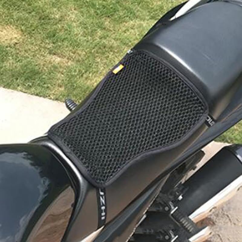 Housse De Selle Moto/Vélo - Maille 3D Noire - Taille M - Universelle