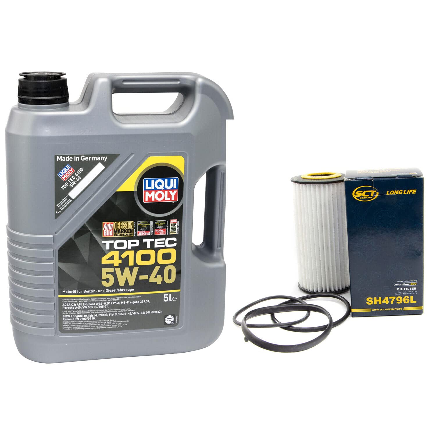 Motoröl Set Top Tec 4100 5W-40 5 Liter + Ölfilter SH4796L