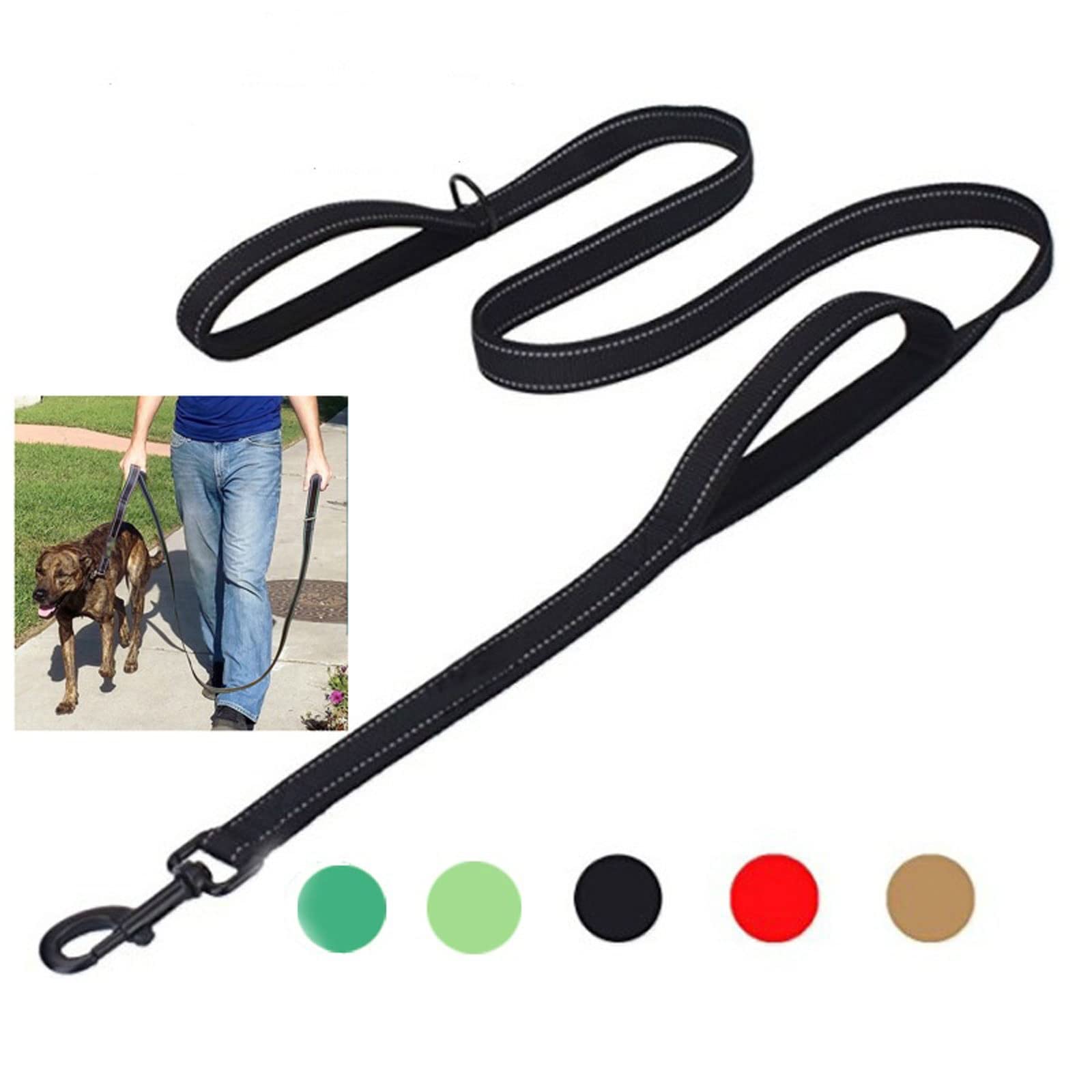 XIANGFAGS Laisse Chien Ceinture de Traction for Gros Chien Laisse de Traction for Chien de Traction à Double Main Corde de Chien réfléchissante en Nylon for Grands et Moyens Chiens