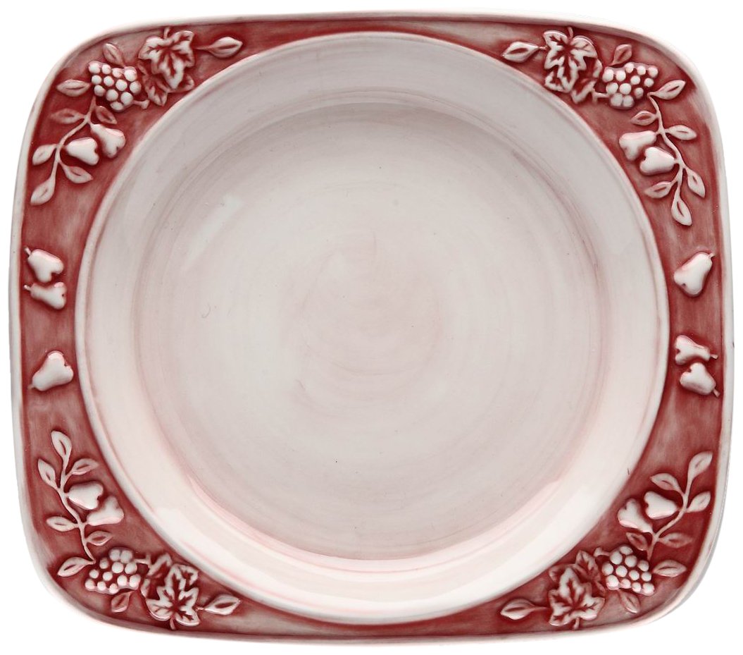 Artist UnknownAppletree Design A Day in the Country Rooster Plate, 8 by 7-1/8-Inch, Set of 2