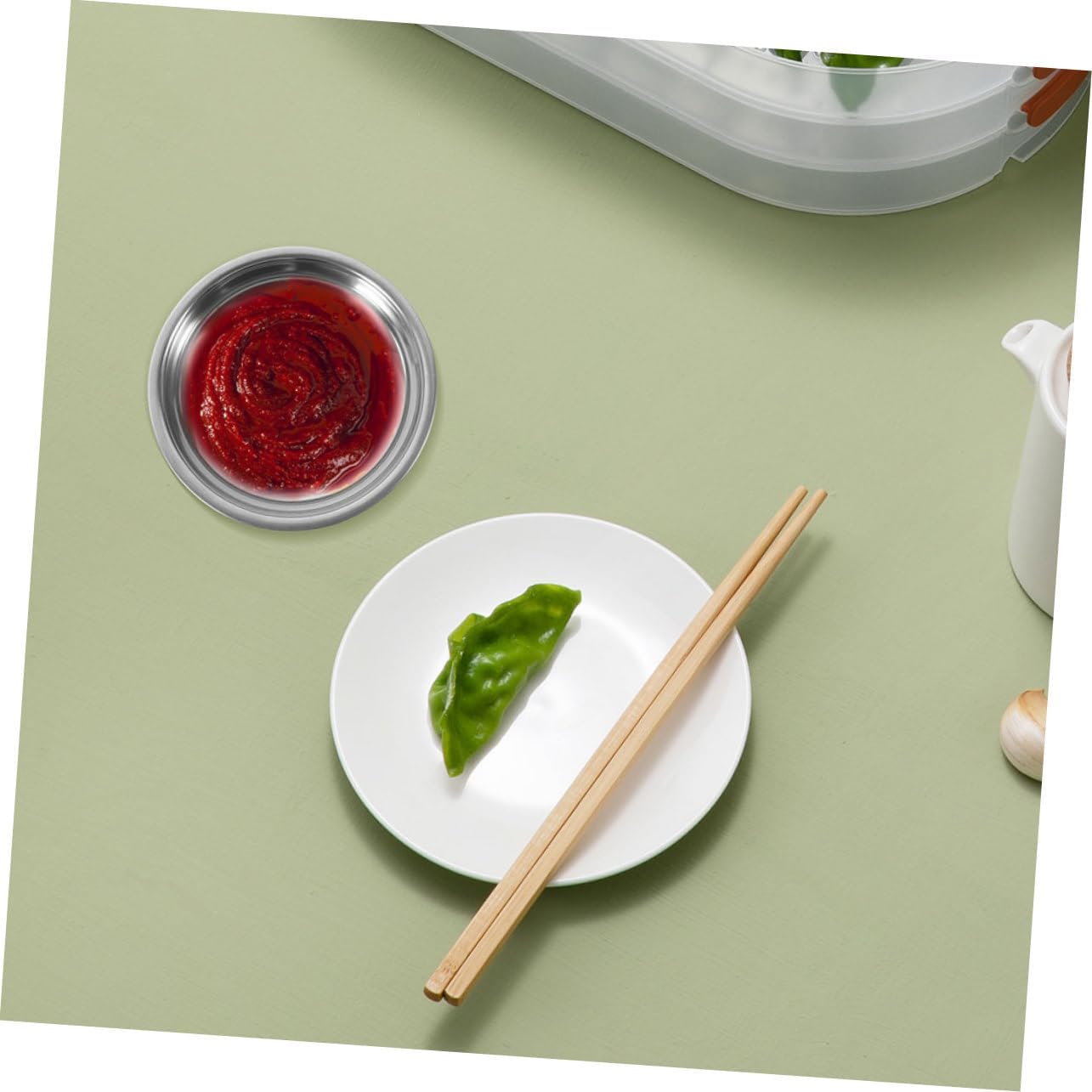 50pcs Stainless Steel Dipping Bowls Sauce Dishes for Condiments Thickened Appetizer Plates for Sushi Chips and Sauces Easy to Clean