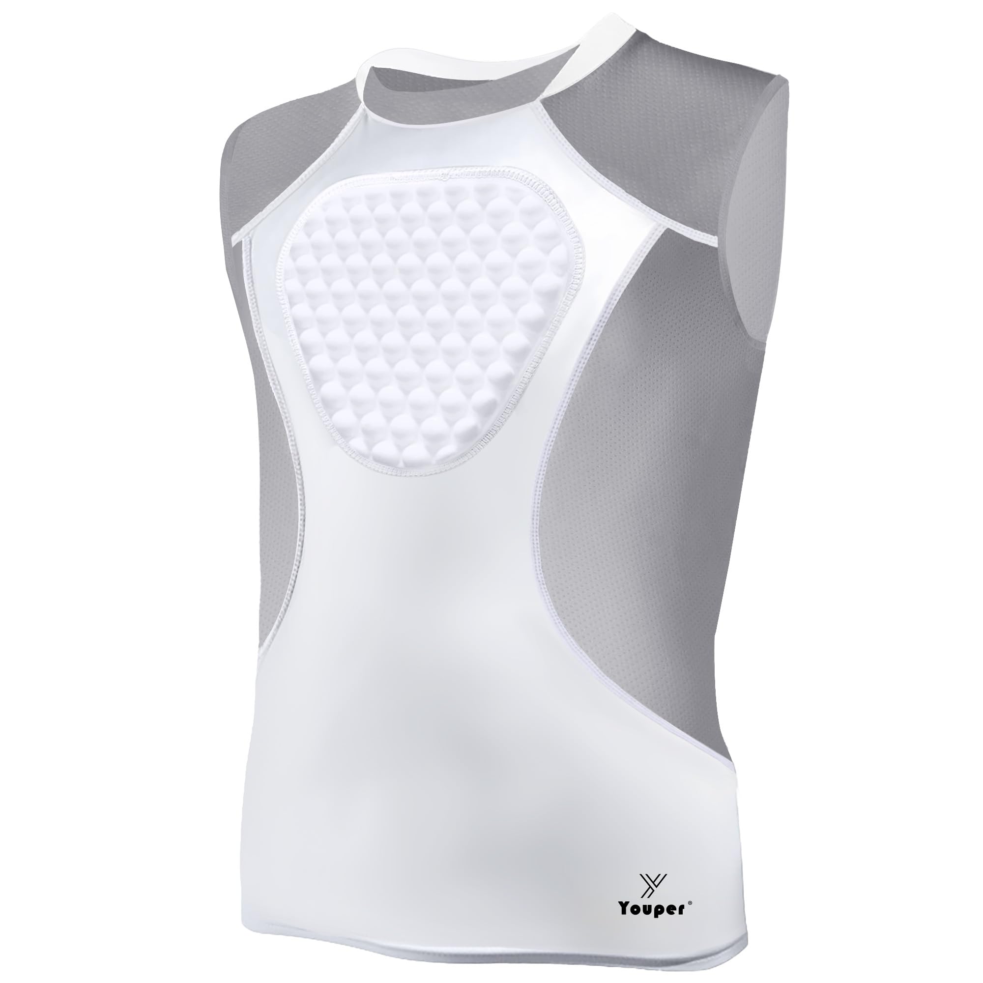 Youper Youth Baseball Chest Protector Shirt, Padded Heart-Guard/Sternum Protection for T-Ball, Football & Softball