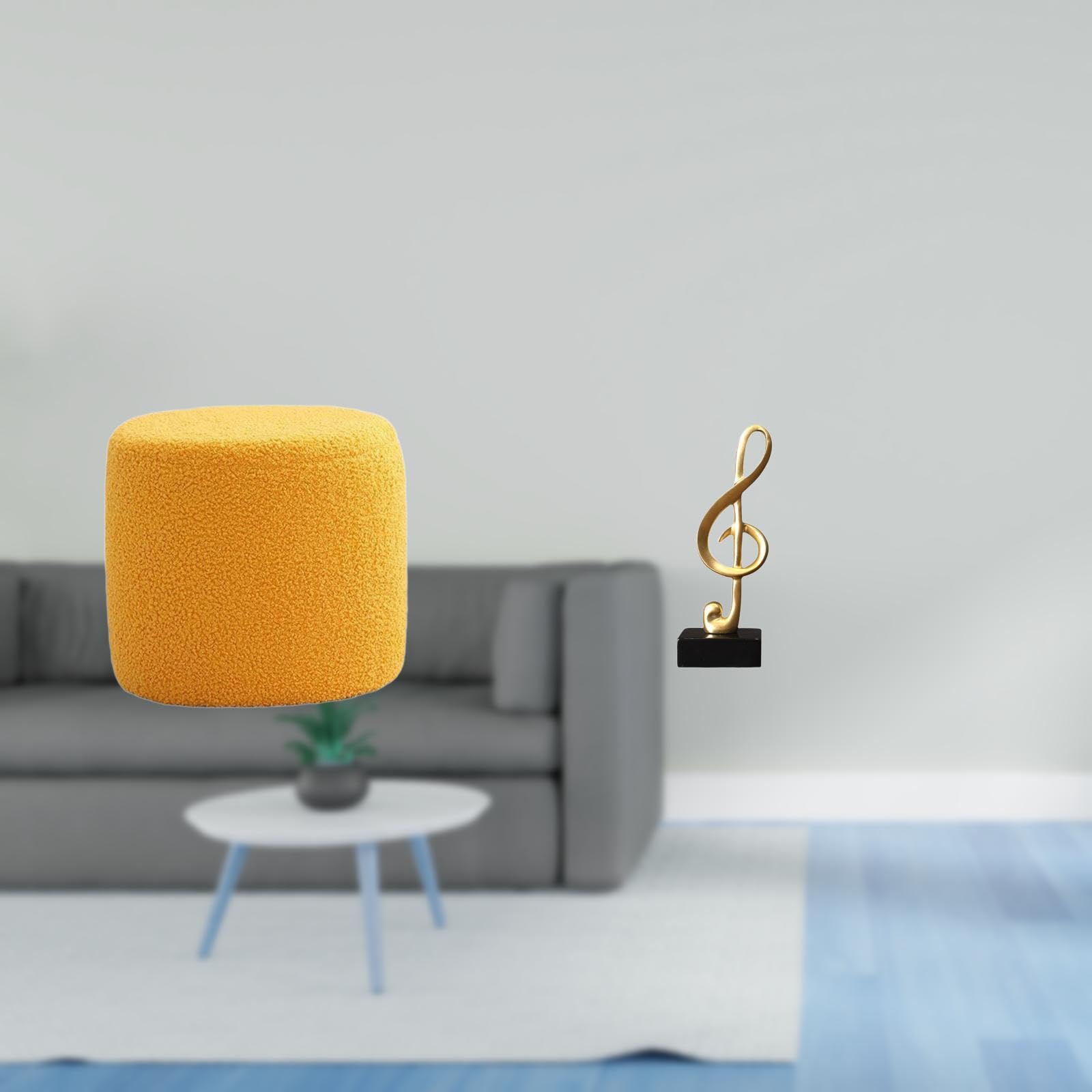 Elegant Ottoman Stool Bench with Musical Note Sculpture Creative Resin Tabletop Ornament for Office Bedroom Nursery Apartment Decor|Home & Garden|Furniture|Ottomans, Footstools & Poufs-image-9