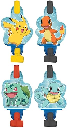 Pokemon Blowouts, 5 pulgadas, 8 unidades, accesorio de fiesta de colores vibrantes, perfecto para cualquier celebración temática de Pokémon