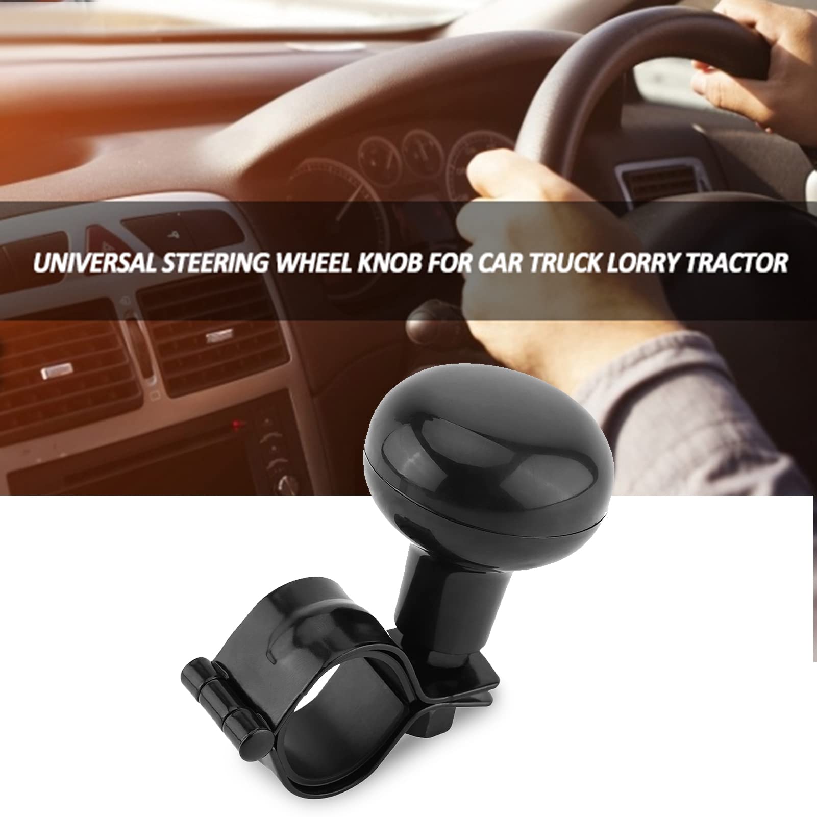 Metal Heavy Duty Universal Gloss Black Steering Wheel Suicide Spinner Aid Knob Car Truck SUV Red Black Widow Spider - View #8