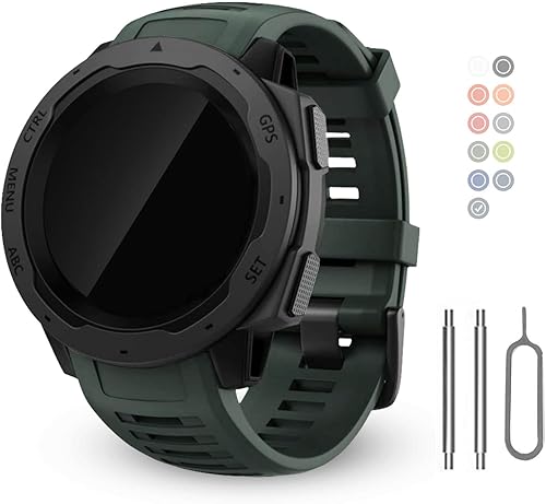 BaayCerrie Correa de silicona suave compatible con Garmin Instinct 2  SolarTactical