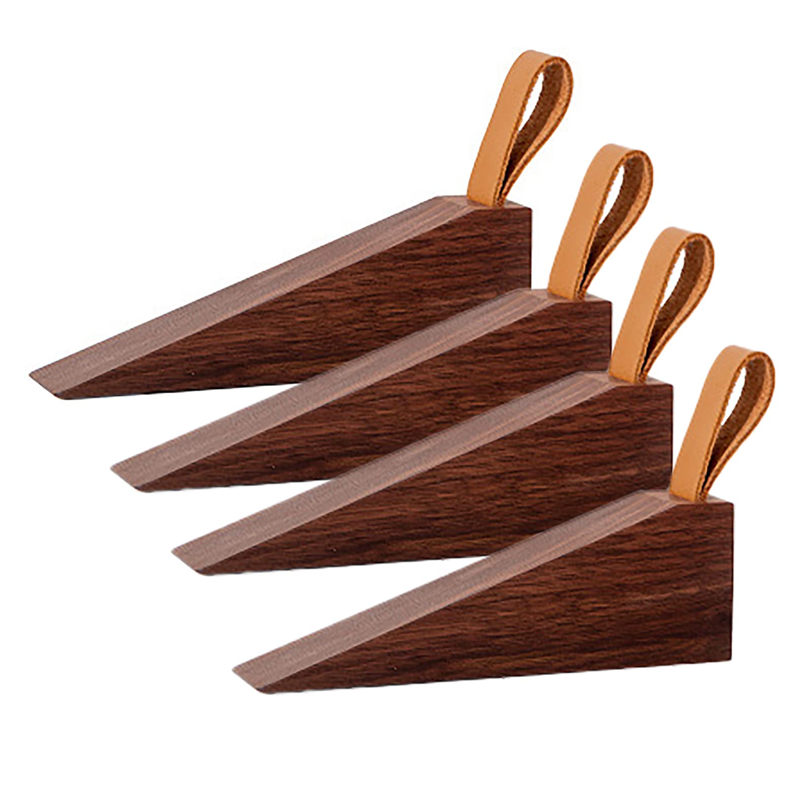 Stopery do drzwi, Kliny do drzwi, Klin odbojnika montowany na podłodze, Odbojnik z litego drewna, Drewniany odbojnik antykolizyjnych(Black Walnut,11 * 3.5 * 3.5cm)