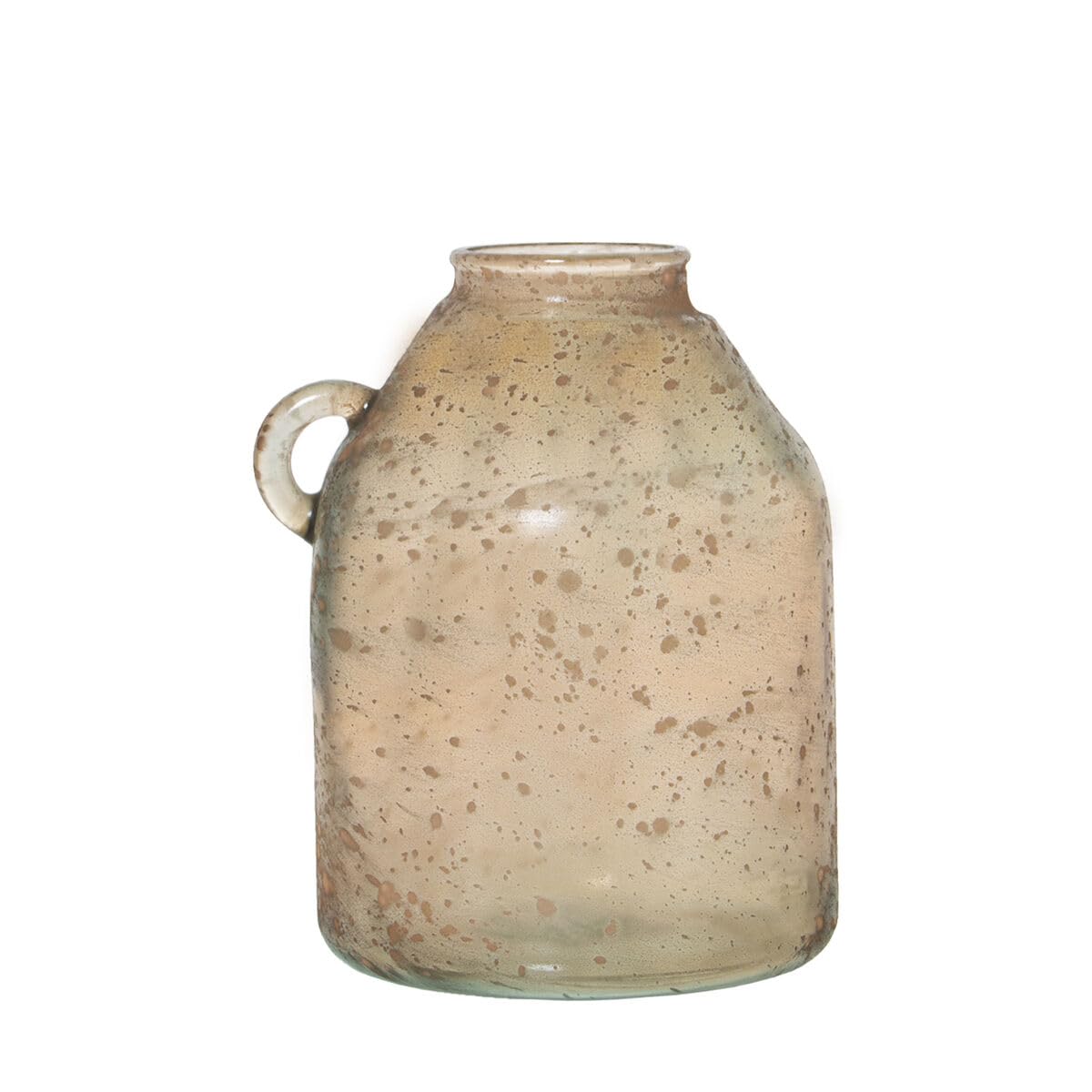 Alexandra House Living Recycled Glass Vase Brown Glass 18 x 18 x 23 cm, Multicolor