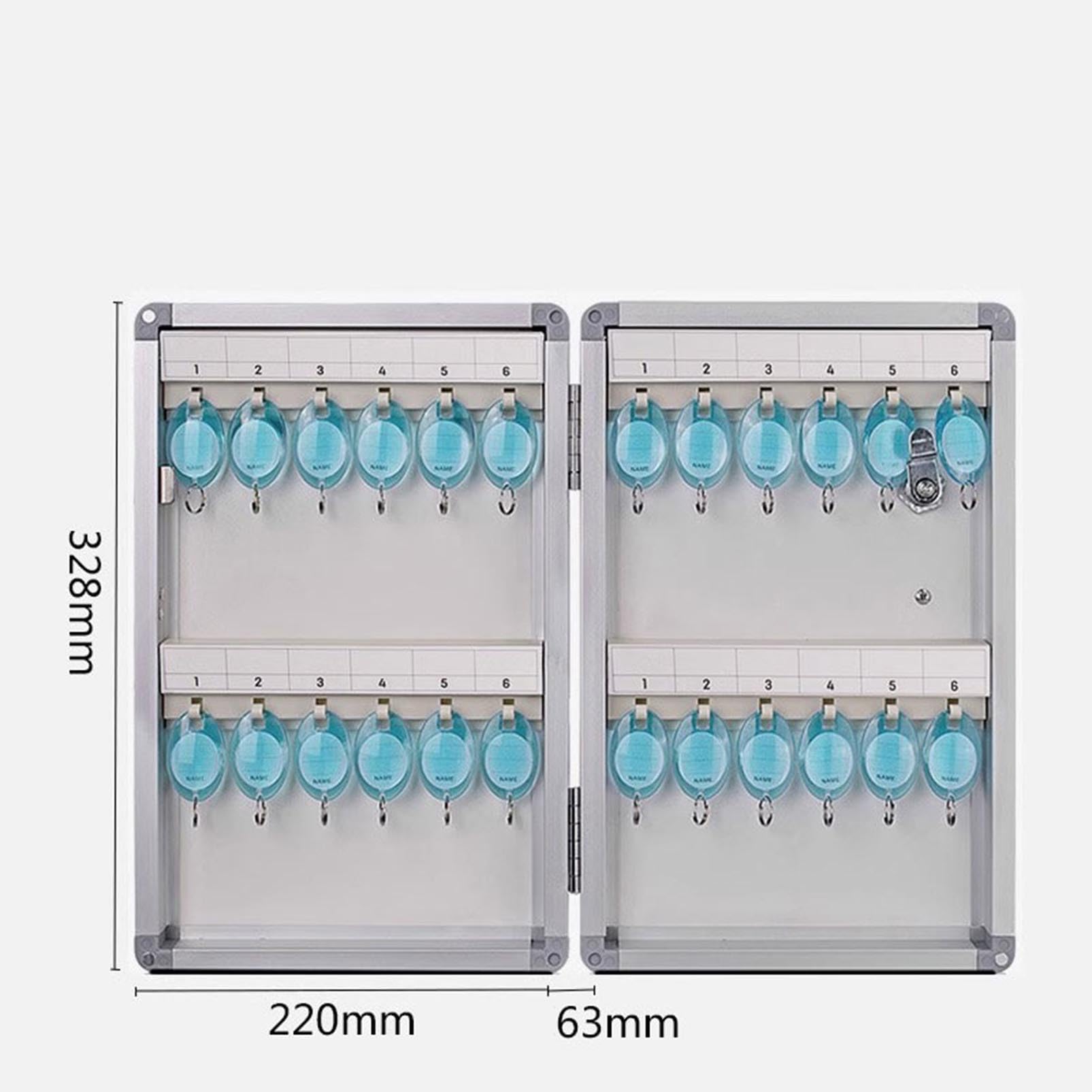 Boîte à clés pour armoire à clés, organiseur de clés mural avec porte-clés, rangement sûr pour bureau, entreprise, garage de voiture, maison, location – Boîte à clés sécurisée