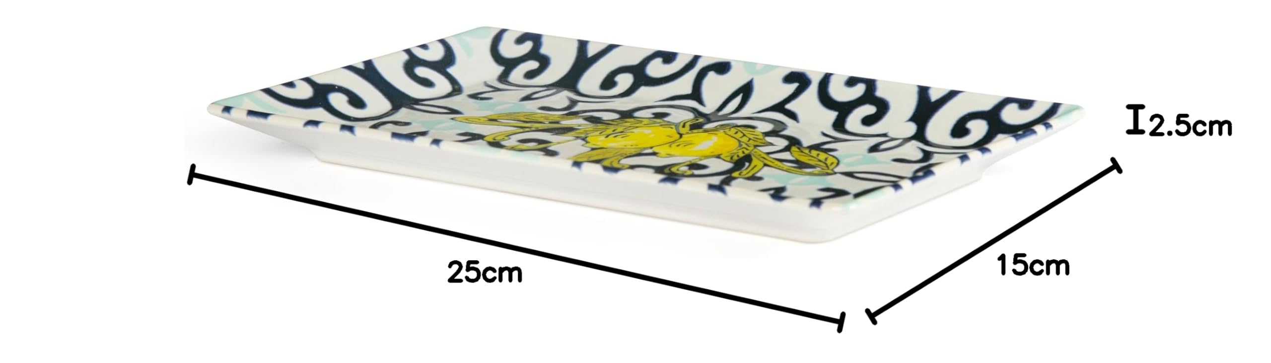 Excelsa Amalfi zestaw 6 talerzy dekoracyjnych, 25 x 15 cm, ceramika