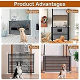 Türschutzgitter ohne Bohren 110 x 72 cm Treppenschutzgitter Hund, Absperrgitter ohne Bohren, Treppenschutzgitter ohne Bohren, Hundeschutzgitter, Katze Tür geeignet für Haustiere, Babys
