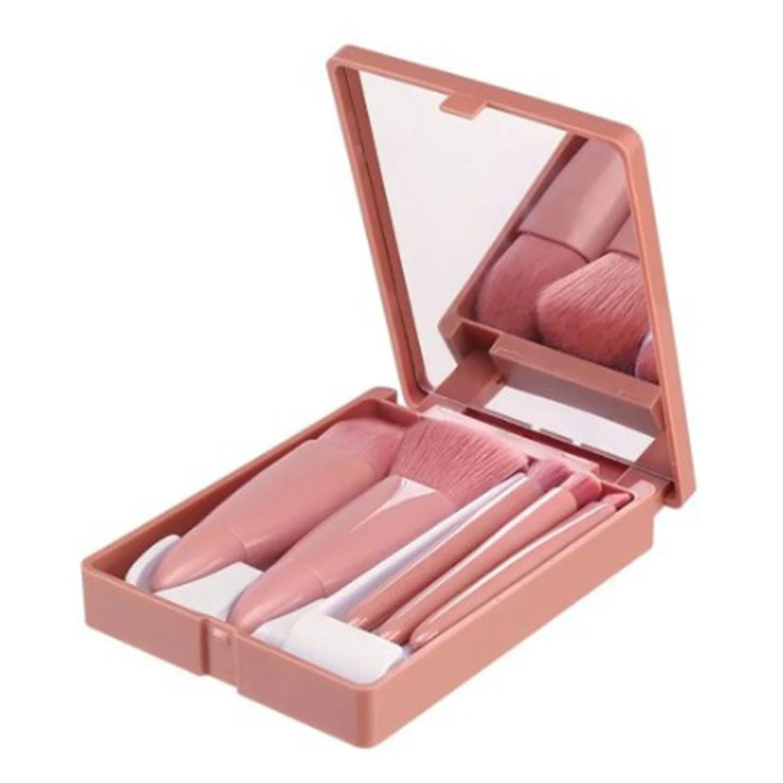 Sorandy Mini-Make-up-Pinsel-Set, Reisefreundlich, Kompakt, Weiche Faserpinsel für Unterwegs, 5-teilig