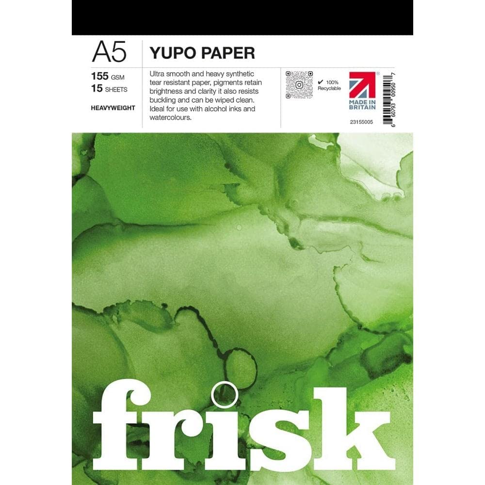 Frisk Yupo Paper Pad Heavyweight 155gsm 15sheets A5, White, 23155005
