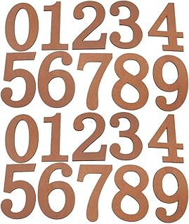 NUOBESTY 2 Sets Magnetic Numbers Early Educational Numbers Stickers Wooden Number Magnets for Home Classroom(Brown)