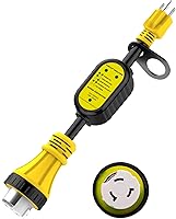 Vista 10 de EyGde Adaptador de 50 amperios a 15 amperios 110 RV – Adaptador de corriente patentado 4200J con protector de sobretensiones – Analizador