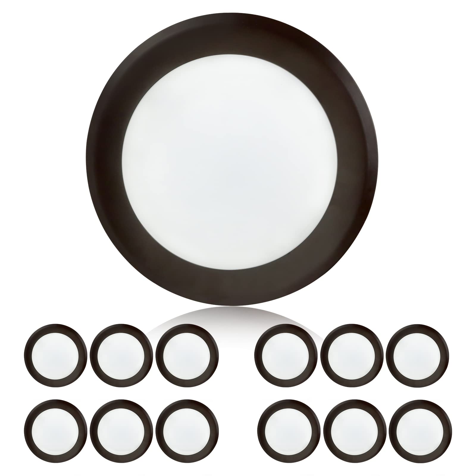 Buy TOPELER Surface LED Ceiling Light, 6 Inch Bronze Trim Low Profile