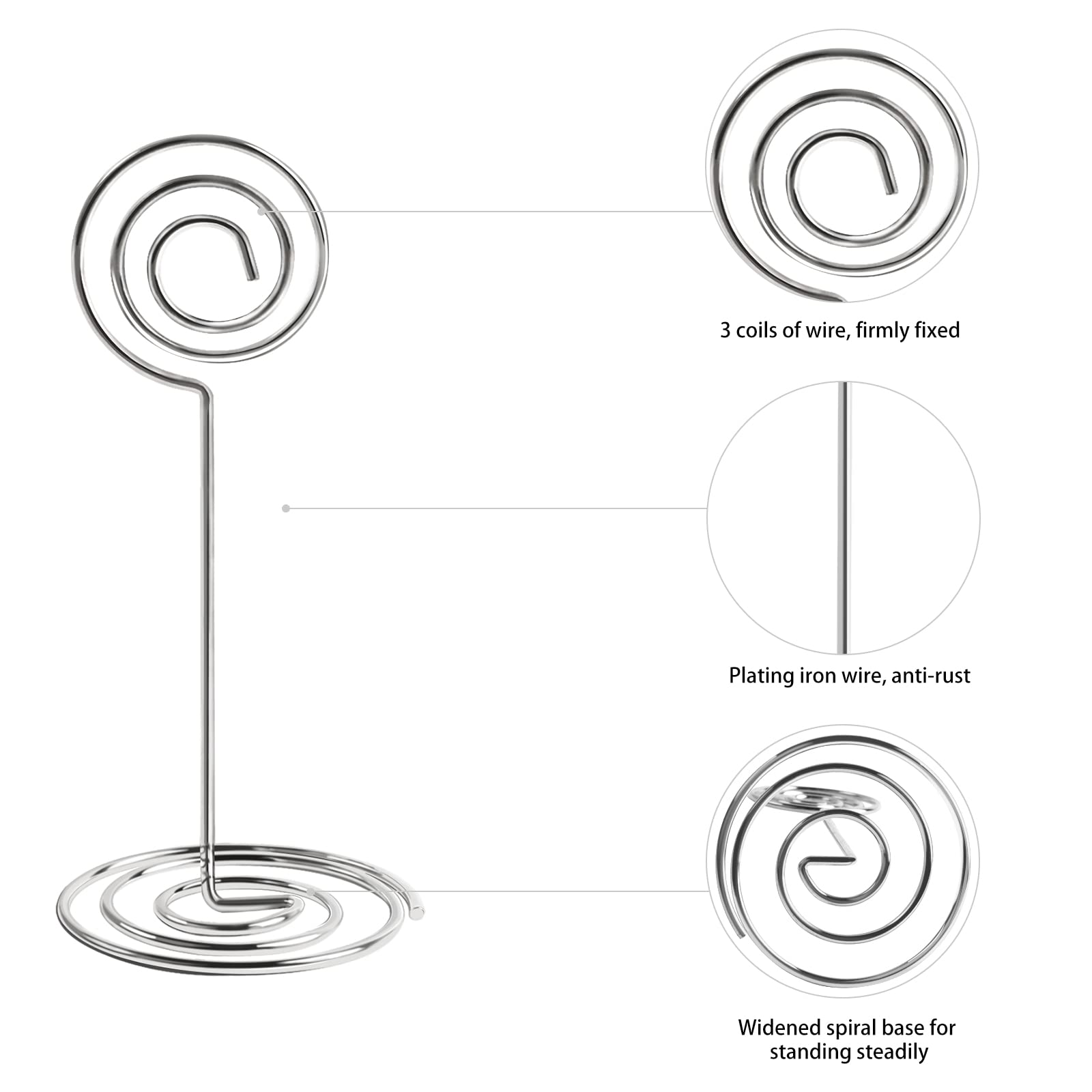 15 Soportes Para Números De Mesa, 22 Cm De Alto, En Forma De Corazón, Soporte Para Fotos De Alambre, Soporte Para Fotos De Notas, Soporte Para Fotos Para Centros De Mesa, Boda
