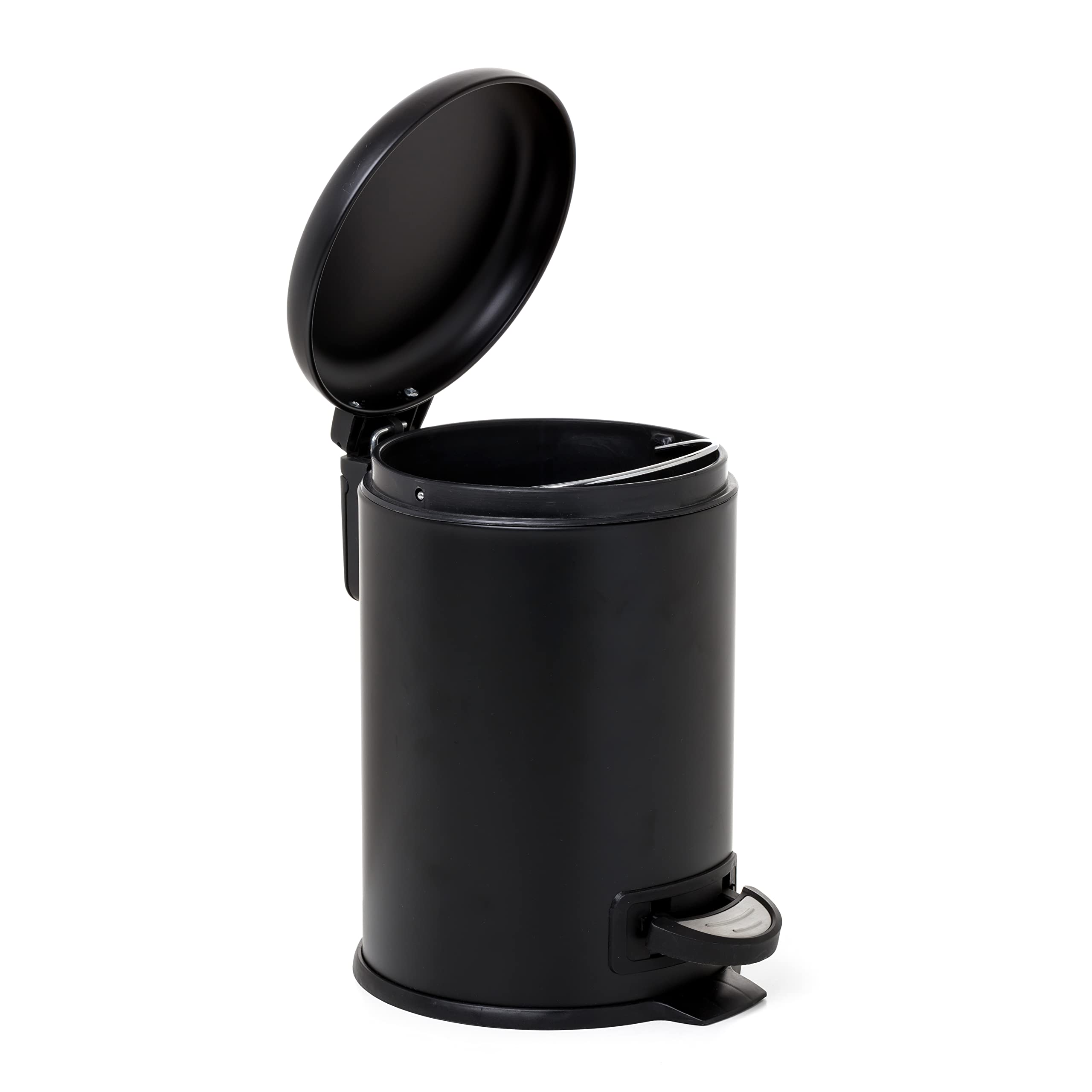 TATAY Papelera Baño Pedal 3L | Apertura Higiénica y Sin Contacto | Cierre Amortiguado y Silencioso | Interior Extraíble para Fácil Limpieza | Diseño Funcional | 19x21,8x22,1 cm – Modelo Nordic - Negro