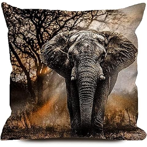 KEIROUTK 45x45cm Elephant Cushion Cover Cover