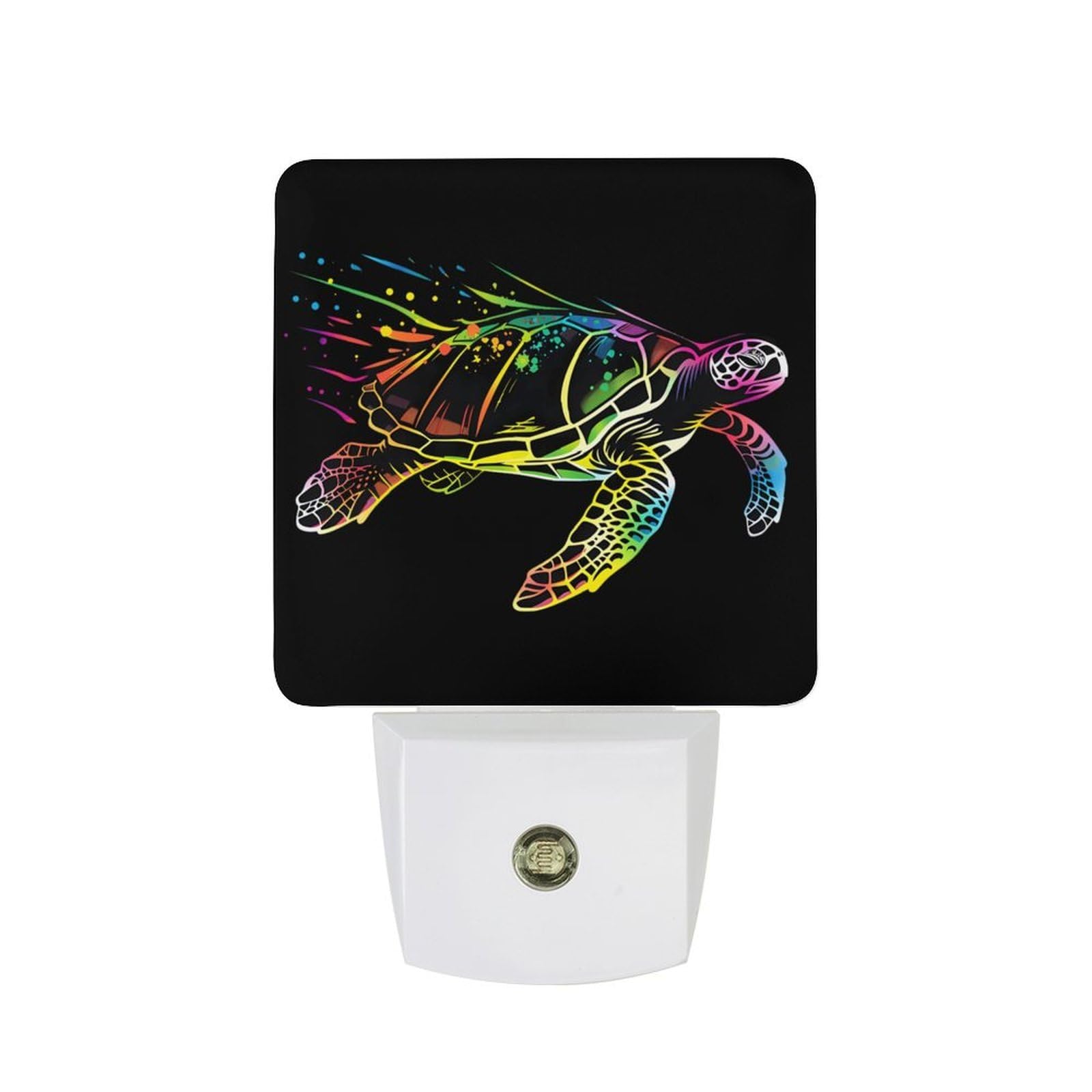 Nqrxadcrt Style Rainbow Sea Turtle Neon Night Light Plug In Wall Lights Bedside Lamp Bedrooms Home Hallways Decoration