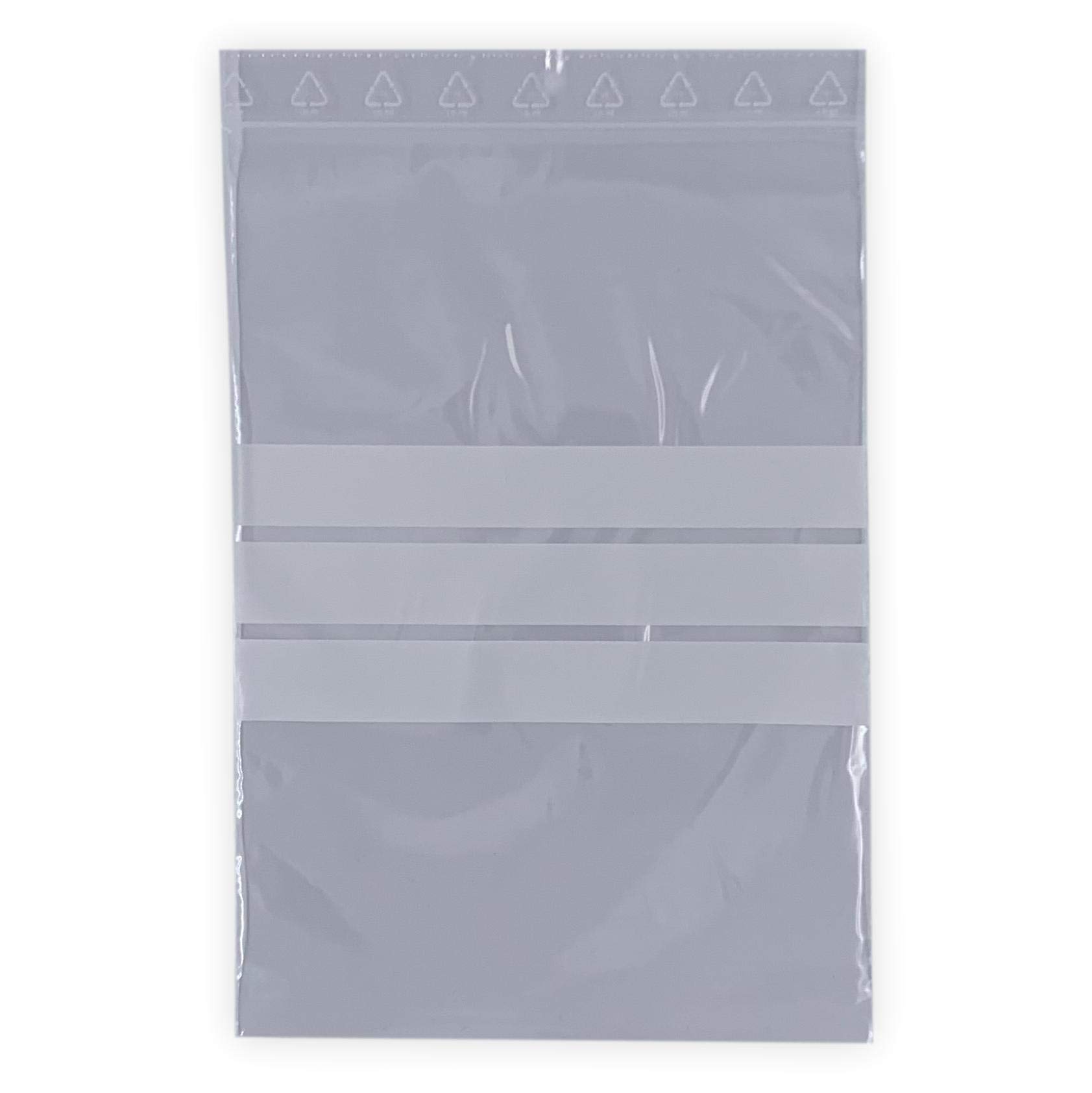 lot de 1000 sachets zip 160 x 220 mm avec zone d'écriture- 3 bandes blanches pour écrire sur la pochette- sachet 16x22 cm marque UNIVERS GRAPHIQUE - FACTURE AVEC TVA