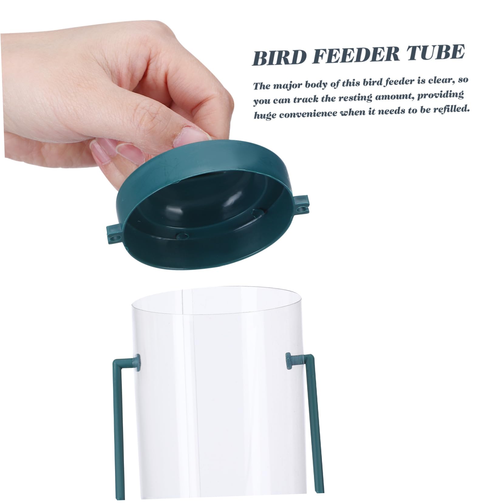 BESPORTBLE 5pezzi Mangiatoia Per Uccelli Da Appendere Alimentatore Automatico Per Colibrì Design Trasparente Facile Da Riempire Base Stabile Decorazione Per Giardino