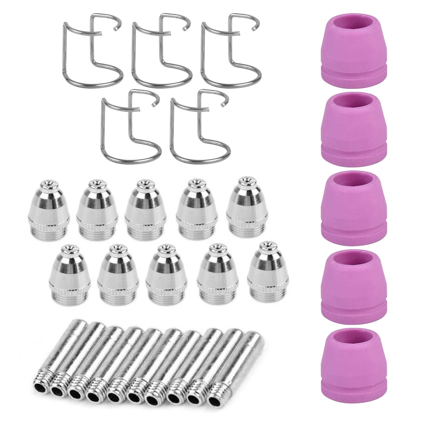AG-60 SG-55 WSD-60P 100 piezas, accesorios para cortadora de plasma, boquillas de plasma, electrodos, tapas de cerámica, juego de boquillas de electrodo, para máquina de soldadura de acero