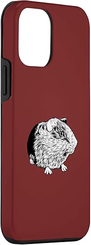 Miniatura 3 de iPhone 12 mini Black and white drawing - guinea pig Case