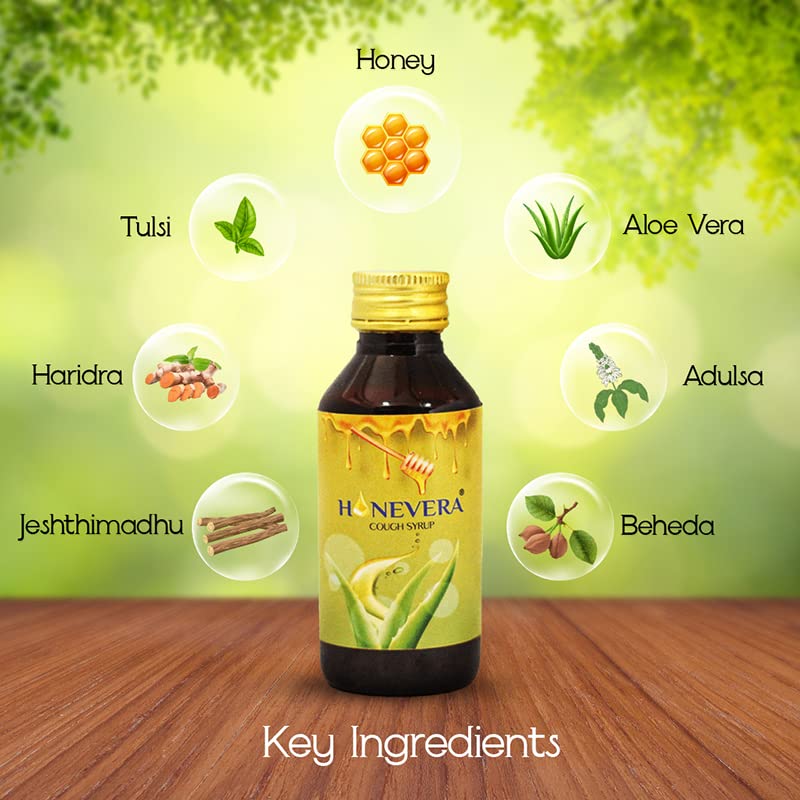 Dry cough, wet cough and honey for sore throat, Ayurvedic cough syrup. 100 ml pack of 2 Dry cough, wet cough and honey for sore throat, Ayurvedic cough syrup. 100 ml pack of 2