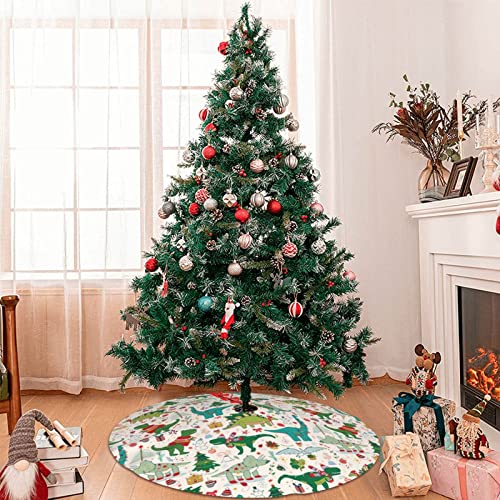 Eitqtbea TREESKIRT Cute Christmas Dinosaur Christmas Tree Skirt 30 Inches Animal Tree Skirt Xmas Tree Mat Holiday Party Supplies Christmas Tree Decorations thumb #8