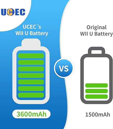 Miniatura 3 de Wii U Gamepad Battery, Wii U Accessories 3600 mAh Wii U Battery Replacement Rechargeable Battery Pack Compatible for Nintendo Wii U Gamepad WUP-010,