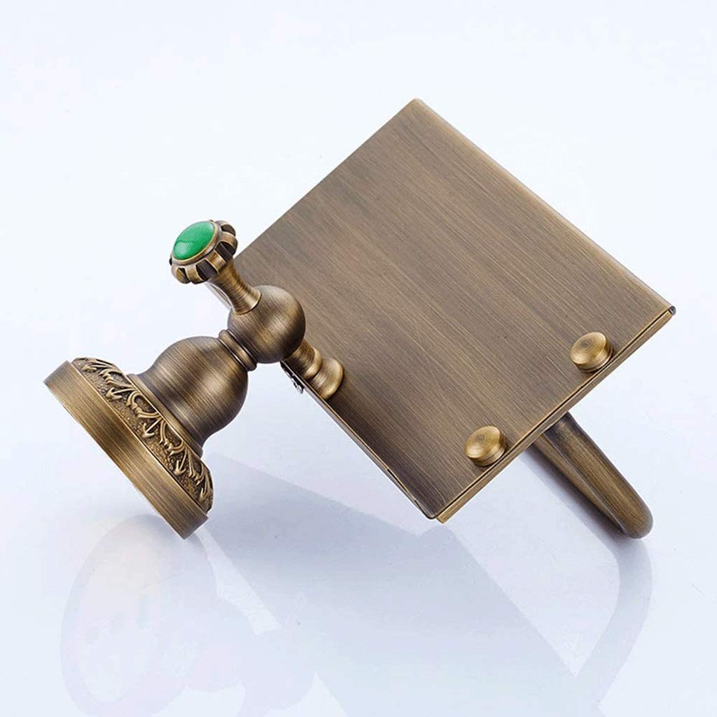 Industrial Toilet Paper Holder with Rustic Cast Iron Pipe Hardware for Bathroom, Washroom