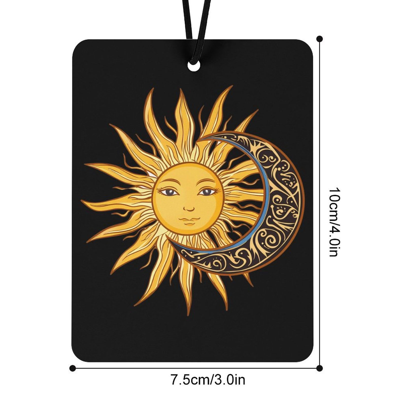 Sun And Moon Car Air Freshener Hanging Aromatherapy Tablets for Car Accessories Square
