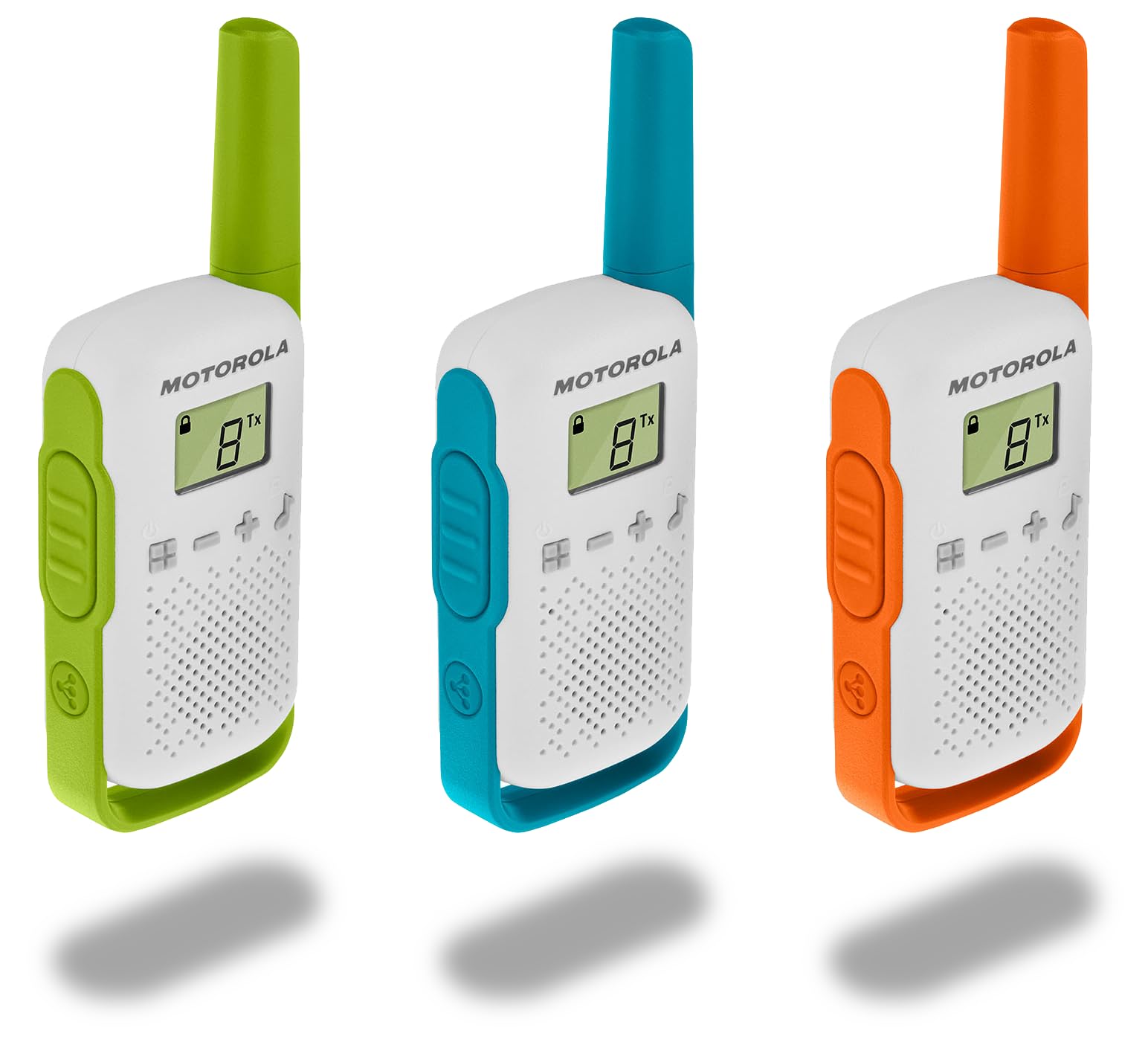MOTOROLA Solutions - Lotto di 3 Walkie Talkie - TALKABOUT T42 - PMR446 - 3 COLORI - Ideale per famiglie
